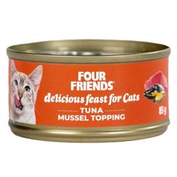 Four Friends våt kattmat med tonfisk och mussla 85g